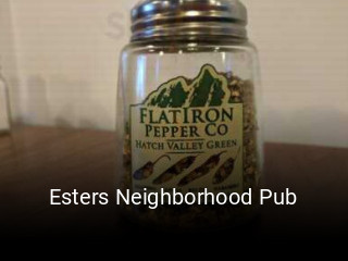 Esters Neighborhood Pub opening hours