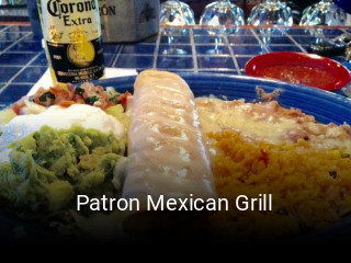 Patron Mexican Grill opening hours