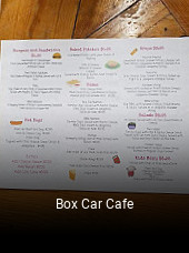 Box Car Cafe open hours