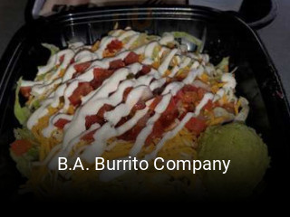 B.A. Burrito Company open hours