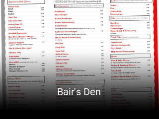 Bair's Den open hours