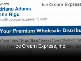 Ice Cream Express, Inc. opening hours