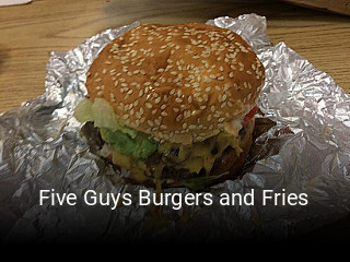 Five Guys Burgers and Fries opening hours