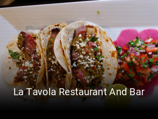 La Tavola Restaurant And Bar opening hours