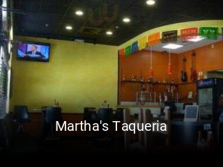 Martha's Taqueria open hours